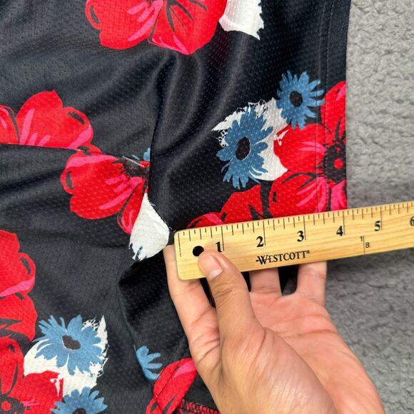 Kill Crew Shorts Mens 2XL Black Floral Mesh Athletic Gym Logo Basketball 4" - Picture 7 of 8